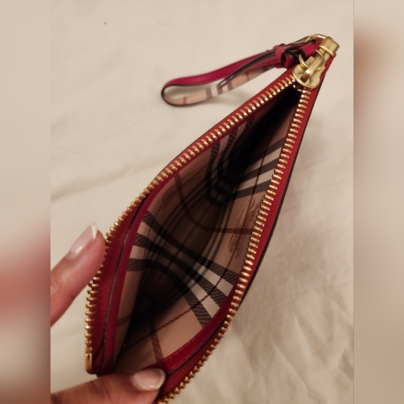 Burberry Red Leather Clutch - EUC - Picture 3 of 6